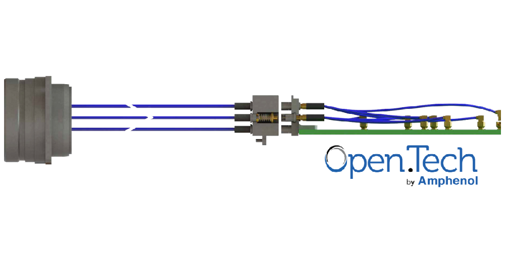 Full SOSA Aligned Solution Showing RF Interconnects from PCB to External I/O